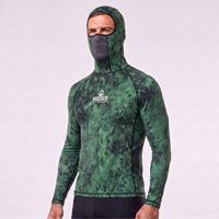 Maillot de bain à manches longues et capuche pour homme, protection faciale UPF 50+, sublimation, pour marques de surf