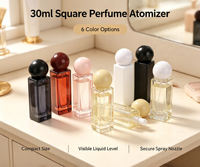 Botol Dispenser Parfum Kaca Portabel 50ml Grosir Massal yang Dapat Disesuaikan dengan Pompa Semprot untuk Wewangian Perjalanan