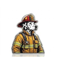 Moneda Conmemorativa de Bombero con Relieve 3D Fundido a Presión, Diseño de Logotipo OEM y Relleno de Color, Venta al Por Mayor