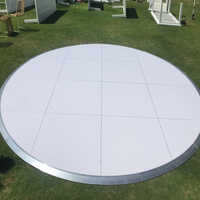 Panneau carré de piste de danse portable de haute qualité à motif quadrillé avec design circulaire pour utilisation en extérieur sur gazon