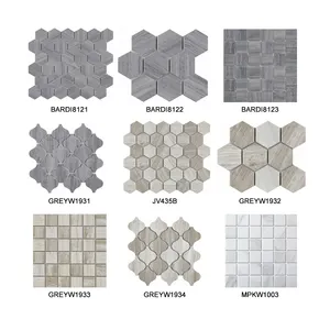 Hersteller kundenspezifische mosaik-Stile verschiedene Formen Innendekoration cremerote Keramik-Mosaikfliesen
