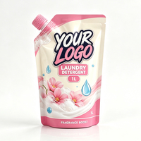 Pochette souple personnalisée avec bec verseur pour shampoing, savon, lessive et liquide vaisselle