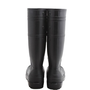 Scarpe da pioggia impermeabili fotovoltaiche con testa in acciaio e fondo in acciaio, stivali da pioggia da uomo antiperforazione e antiurto per l'industria delle costruzioni - Product Image 4