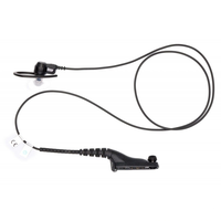 PMLN6125 1 Kabel Earpiece Hitam Hanya untuk Penerima dengan Gantungan Telinga untuk Headset Radio Dua Arah Seri MTP6550 MTP6650 MTP850 XPR7000