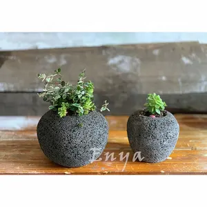 Extra Large Home Garden Cast Stone Weathered Concrete Palm Tree Plant Flower Cantera Planter Pots Outdoor