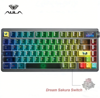 AULA NOVA 75 Nuevo Teclado Mecánico Inalámbrico Tri-Modo con Pantalla Inteligente de Plástico Personalizable RGB, Ergonómico, Batería de 4000 mAh