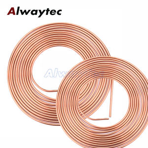 Tubo enrollable para coche, 25 pies, 7,62 M, bobina de 3/16 "OD, tubo de freno de cobre galvanizado, tubo de manguera, antioxidante con tuercas de 16 Uds. - Product Image 1