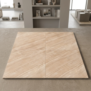 Carreaux de sol en céramique porcelaine brillante effet marbre Carrara Blanc 40x40cm pour design d'intérieur de salon - Product Image 5