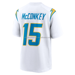 Jersey Sepak Bola Pria Jahitan Grosir Derwin James Jr 52 Khalil Ladd McConkey Justin Herbert Ukuran S-3XL - Product Image 4