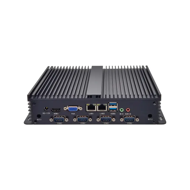 Computador industrial j4125 quad core 6 COM 2 LAN mini pc industrial suporte wifi/4g LTE 2 lan mini pc industrial