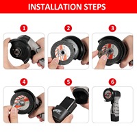 Mini meuleuse d'angle sans fil portable pour usage domestique, déclencheur, batterie lithium-ion 2000AH, multifonctionnelle, rechargeable, pour la découpe