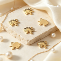 Breloques Licorne en Laiton, Pendentifs Cheval Féerique Dorés en Relief, Composants Faits Main pour la Fabrication de Bijoux de Style Fantaisie et Capricieux