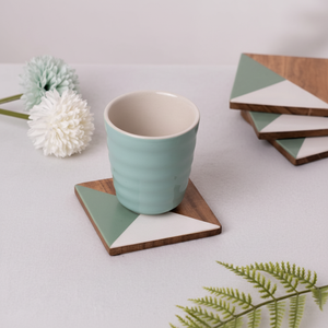 Posavasos de resina de madera epoxi redondo cuadrado personalizado con juego de soporte de F S International - Product Image 1