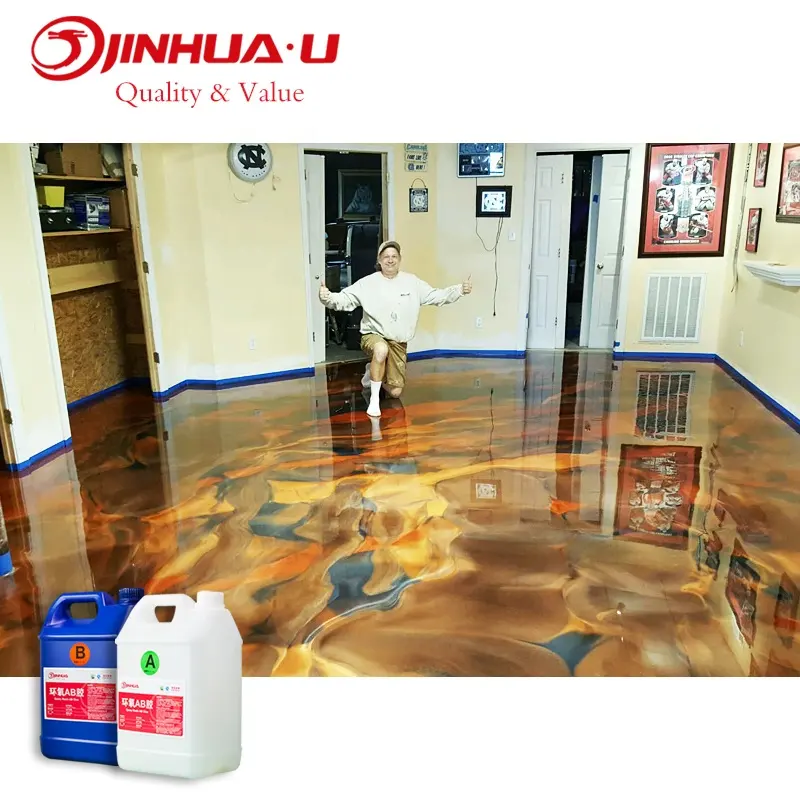 Dua Komponen Epoxy A dan Hardner B Epoxy Resin untuk Floor Coating