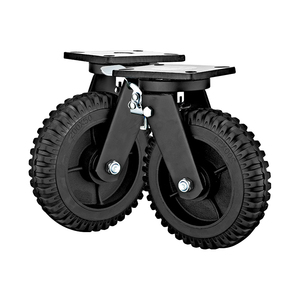 6 "<span class=keywords><strong>8</strong></span>" Industrial <span class=keywords><strong>Caster</strong></span> Schwere Universal rollen Gusseisen Gummi rad Handwagen Rollen räder - Product Image 5