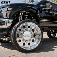 Jantes forgées FGD 24 26 28 pouces, multi-trous, alésage central poli, 10x225, en alliage forgé pour Ford F450 F550 Pickup