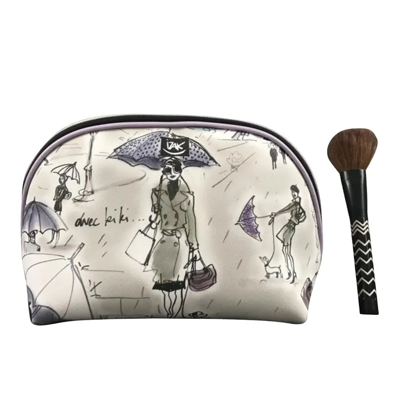 Customized Pu Leather Beauty Printed Girl's Cosmetic Pouch