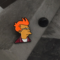 Europeo Americano Creativo Nuevo Futurama Técnica Chapada en Metal Impresión Digital Diseño Grabado Dibujos Animados J. Broche Fry