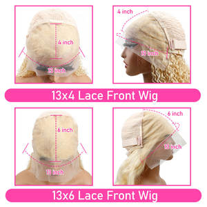 Pelucas de Cabello Remy Brasileño Rubio Miel 613, Ondulado, con Frente de Encaje Transparente HD 13x6, Largas, de Más de 26 Pulgadas - Product Image 2