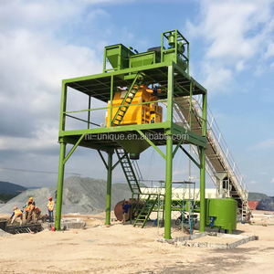 Düşük fiyat elektrik bant konveyör 90m 3/h HZS90 beton beton karıştırma tesisi satılık - Product Image 2