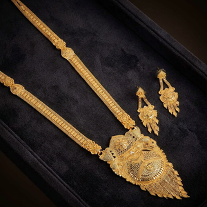 Wholesale 14K 18K 24K Micron Gold Filled Fashion Jewelry, Traditional Design Long Necklaces Set, Forming Long <b>Bridal</b> Jewelry Set - Product Image 4