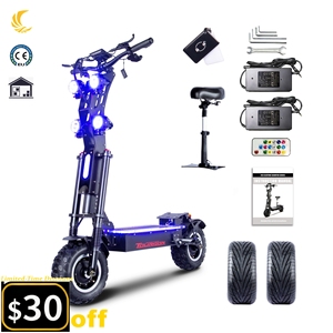 Trottinette électrique tout-terrain à 2 roues <span class=keywords><strong>X14</strong></span> haute vitesse, en alliage d'aluminium, pliable, moteur numérique intelligent sans balais 72V, IP65, 30Ah, autonomie de 130 km - Product Image 2