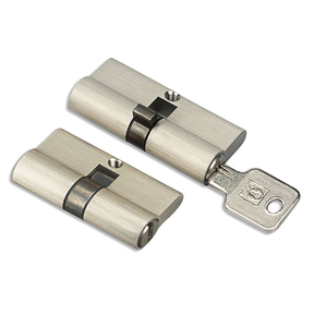 Cylindre de tour de pouce européen en laiton massif longueur 70mm finition nickel satiné pour serrure de sécurité de porte - Product Image 3