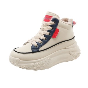 LYKU K8653 2026 New Autumn Winter Female Students Plus Velvet Insulation Mid-Calf Tassel Boot Lace-up Thick-Soled Waterproof - Product Image 5