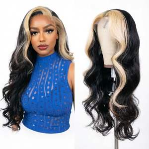 Prix de gros 2026 Perruques 613 100% Cheveux Humains Remy Blonds Lace Front HD 13*4 Densité 150% Ondulation Body Wave Double Trame Faite à la Machine Personnalisée - Product Image 1