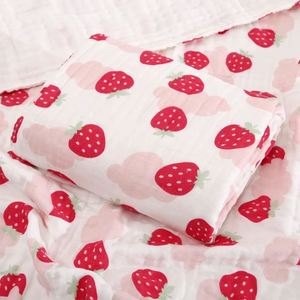 4-Layer Soft Textile Cartoon Pattern Baby Muslin Quilt Organic Gauze <b>Wrap</b> <b>Blanket</b> for Winter Woven Baby <b>Blanket</b> - Product Image 3