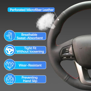 Cuero de microfibra DIY costura a <span class=keywords><strong>mano</strong></span> cubierta del volante del coche deportes para <span class=keywords><strong>Renault</strong></span> Megane <span class=keywords><strong>2</strong></span> 2003-2008 <span class=keywords><strong>Kangoo</strong></span> 2008 Scenic <span class=keywords><strong>2</strong></span> 2003-2009 - Product Image 5