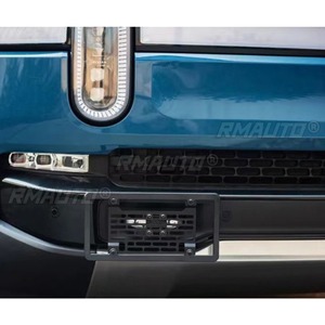 ตัวยึดป้าย<span class=keywords><strong>ทะเบียน</strong></span>ด้านหน้านิ้วน็อตกรอบป้องกันแบบไม่เจาะรูสำหรับ R1S rivian ชุด R1T อุปกรณ์ตกแต่งรถยนต์ - Product Image 4