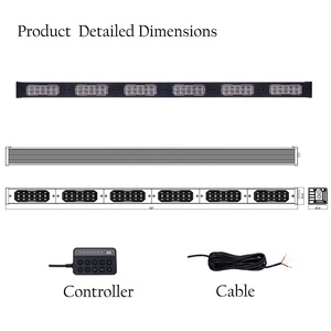 Smbx 39 inch giao thông cố vấn <span class=keywords><strong>Strobe</strong></span> <span class=keywords><strong>Light</strong></span> Bar 72 <span class=keywords><strong>LED</strong></span> W/điều khiển nguy hiểm thận trọng cảnh báo nhấp nháy đèn an toàn SL294 - Product Image 3