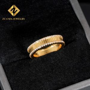 แหวนบุรุษประดับเพชรโมอิสชุบทอง925เงินอัญมณีชั้นดีดีไซน์ใหม่ - Product Image 2