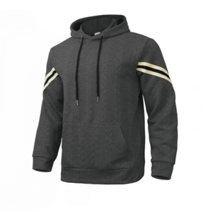 Pull à capuche pour homme tendance sport d'extérieur en jacquard lourd et chaud pour l'automne et l'hiver - Product Image 4