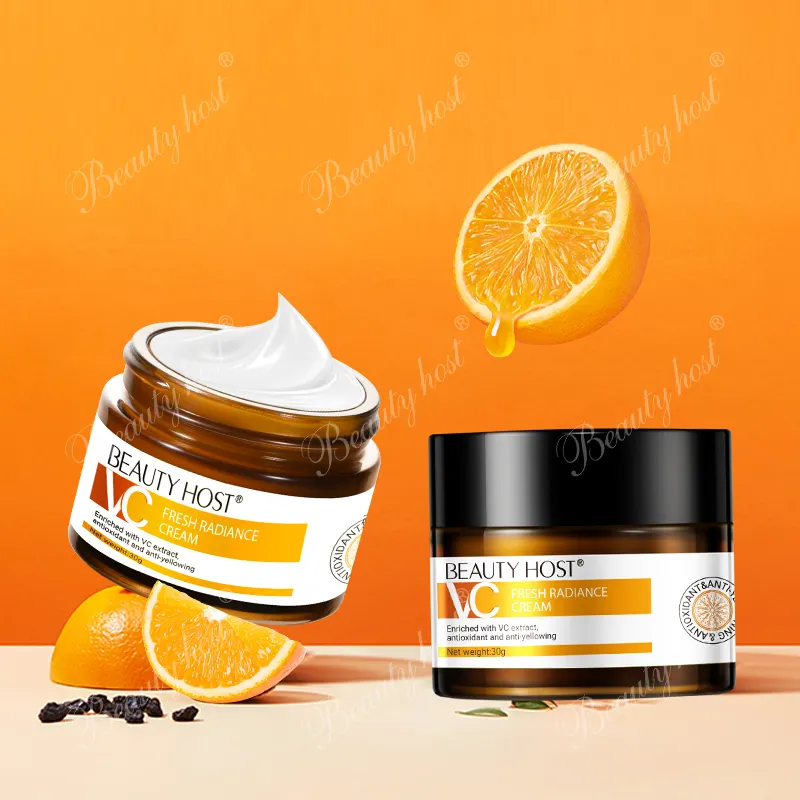 Atacado Beleza Anfitrião Cosméticos Cremes Cuidados com a pele Vitamina C Nutre Profunda Iluminar Pele Tom Hidratante Anti-oxidante Rosto Creme