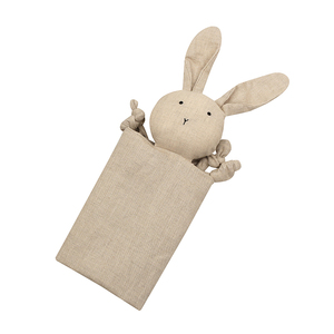 Ins mousseline organique couverture douce Animal jouet bébé couette bébé ours en peluche lapin très doux couverture de sécurité ami éducateur - Product Image 6