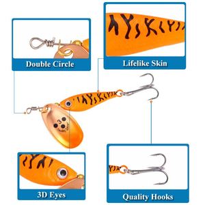 Nuevo Estilo Señuelo de Pesca Giratorio con Lentejuelas en Forma de Pez, de Placa de Hierro, para Pesca en Agua Salada, Simulación de Pez Combinado de Boca Ancha, para Lubina - Product Image 4