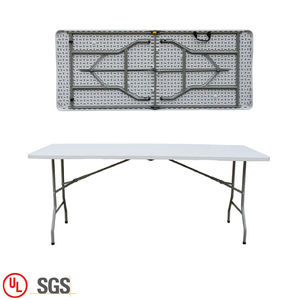 Table pliante pliante en deux de 5 pieds, table pliante de haute qualité pour étudiants, bureau et chaise pour étudiants - Product Image 1
