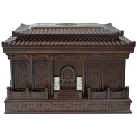 Caja Conmemorativa de Alta Calidad Fulugong, Exterior de Ébano, Interior de Madera de Alcanfor, Artículos Funerarios de Madera Maciza Real, Suministro al por Mayor