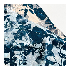 Tissu d'habillement en voile 100 % polyester WI-B07, uni ou imprimé floral, en faille crêpe, <span class=keywords><strong>pour</strong></span> vêtements de mariage, accessoires en gros en stock - Product Image 5