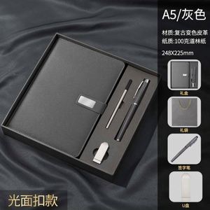 High Quality Luxury Eco-Friendly A5 Leather <b>Notebook</b> <b>Planner</b> Custom Logo Business <b>Notebook</b> and Pen Gift Set Wholesale - Product Image 5