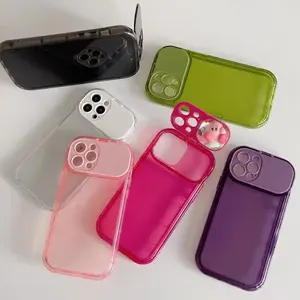 Faltbare Clam shell Spiegel halter Telefon hülle dunkel violette Telefon hülle zum Verkauf für iPhone 11 12 13Promax 14plus