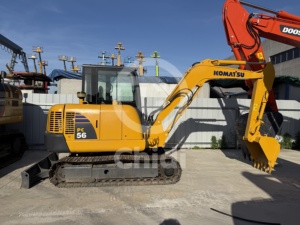 Mini-excavatrice d'occasion Komastu PC56, excavatrice de petite taille d'occasion Komatsu PC35 PC55 PC56 PC60 PC78, plus grand fournisseur à Shanghai - Product Image 2