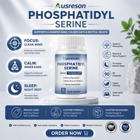 Ausreson OEM Phosphatidylserine L-Théanine : Complément Halal pour la Mémoire, la Concentration et le Sommeil – Capsules de Phosphatidylserine