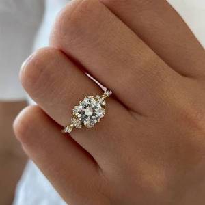 Customize Wholesale Crystal Jewelry Women Lady Couple Wedding Promise Cubic Zircon <strong>Diamond</strong> 925 Sterling Silver <strong>Spinner</strong> <strong>Rings</strong> - Product Image 1