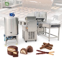 Ligne de production de tunnels de dépose pour la fabrication de boules de malt croustillantes similaires et de chocolat glacé