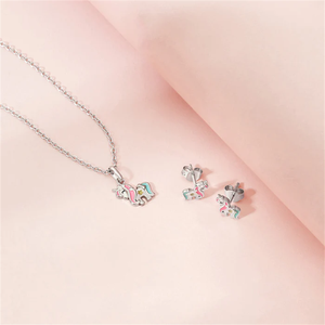 <span class=keywords><strong>Bijoux</strong></span> pour enfants mignons personnalisés collier à pendentif licorne crinière arc-en-ciel en acier inoxydable collier de <span class=keywords><strong>bijoux</strong></span> de mode pour filles pour enfants - Product Image 5