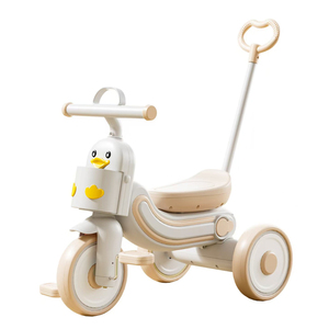 Tricycles pour enfants pour les bébés âgés de 1 à 4 ans peuvent être poussés ou montés pour la marche - Product Image 2