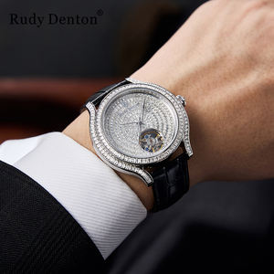 Rudy <span class=keywords><strong>Denton</strong></span> alta calidad China reloj de fábrica de cuero de lujo a prueba de agua de moda personalizado reloj mecánico automático para los hombres - Product Image 2